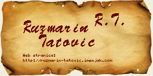 Ruzmarin Tatović vizit kartica